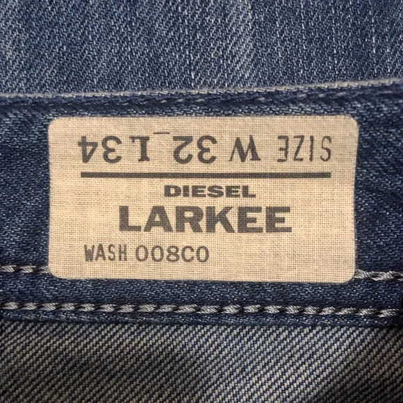 ***FOR SAM*** EUC RARE 008C0 Wash Diesel Larkee Relaxed Straight 32x34 (33x34) - Picture 7 of 8